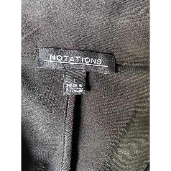 Notations Large Black Open Front Polyester Jacket - Picture 5 of 7